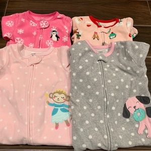 Carter’s Fleece Footsie Lot 9m 12m